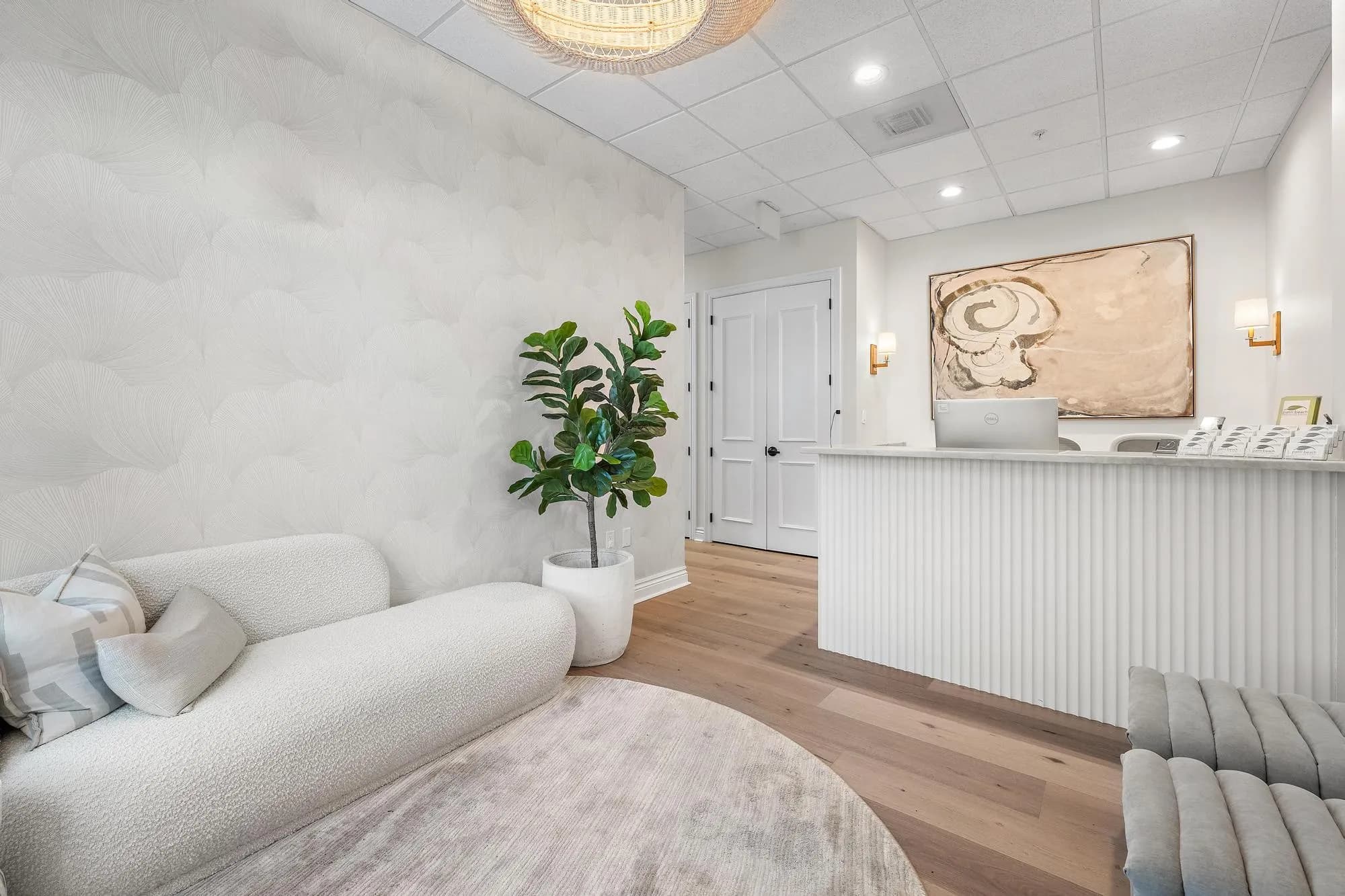 Reception area at Palm Beach Behavioral Health & Wellness